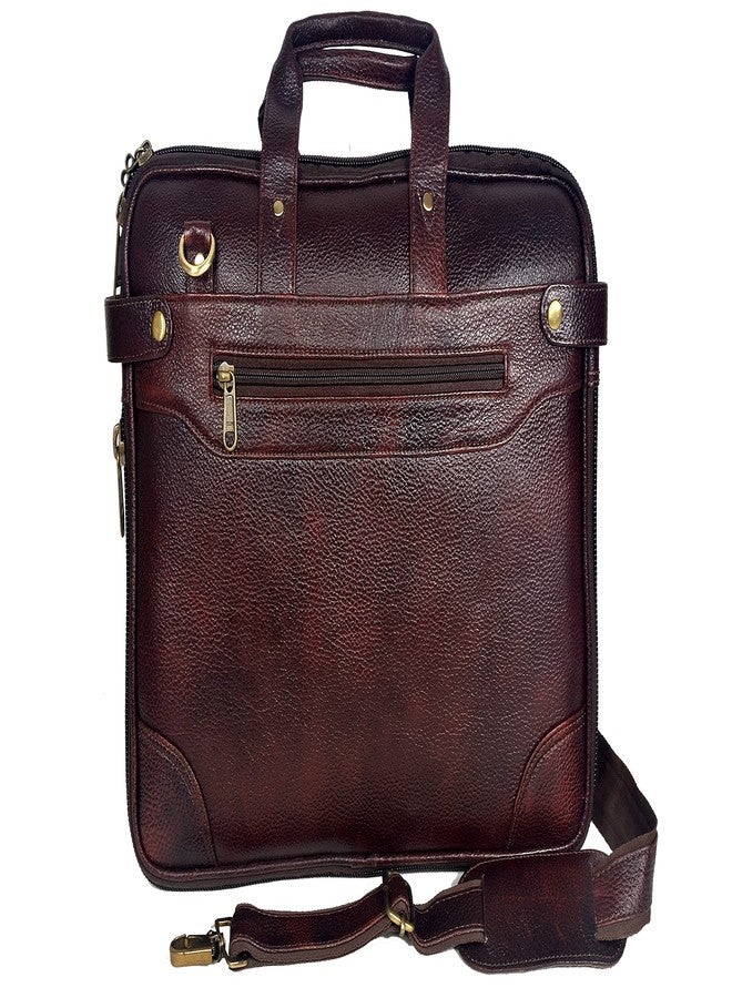 Aone India Leather 16 inches Brown Messenger Bag - Image 5